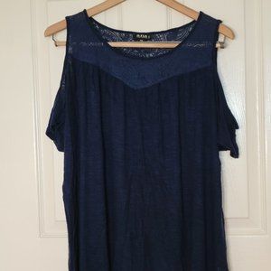 A.N.A Petite XL lace, cold shoulder top